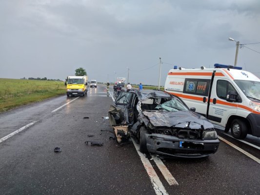 Accident rutier pe DN2! Traficul a fost oprit