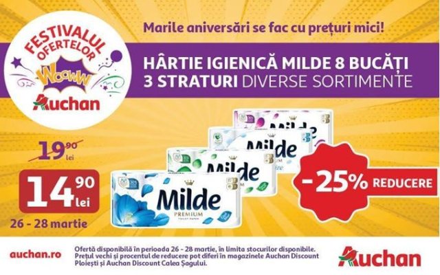Începând de azi, noi oferte WoowW te așteaptă la Auchan 