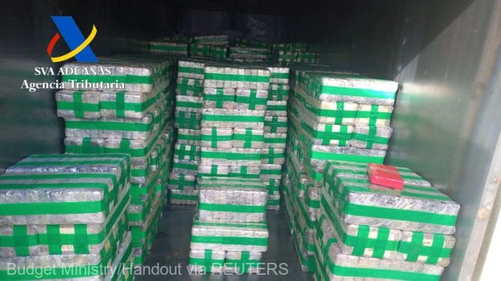 Raport INCB: 75% din cocaina interceptată în UE este confiscată în Belgia, Olanda şi Spania