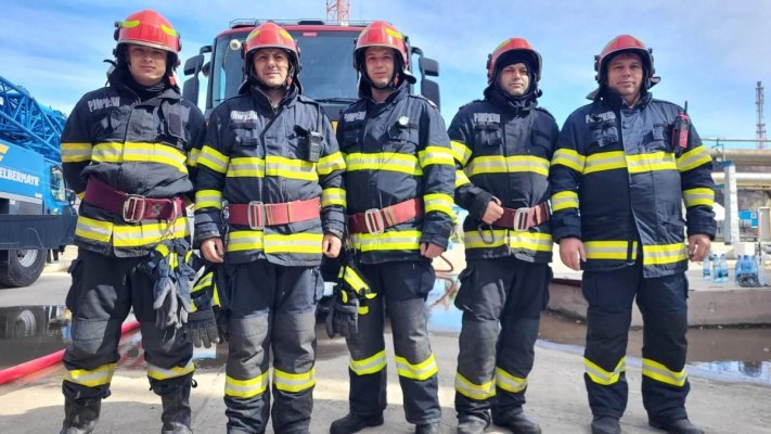 Ei sunt pompierii care s-au luptat flăcările, la Petromidia Năvodari