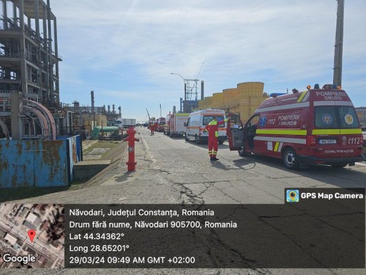  Garda de Mediu Constanța a demarat verificări după explozia de la Rafinăria Petromidia