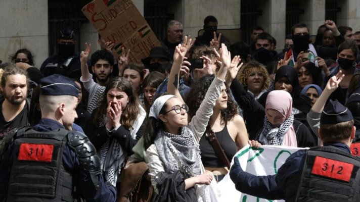 Franţa: Poliţia a evacuat militanţi pro-palestinieni care au instalat corturi la Universitatea Sorbona