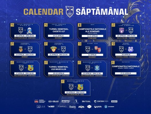 Sportivii CSM Constanța, săptămână plină de provocări