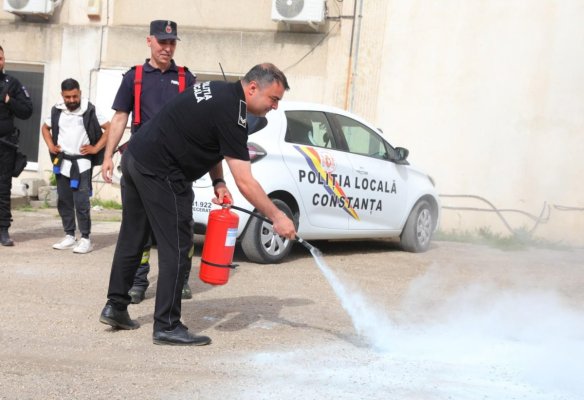 Exercițiu de evacuare în caz de incendiu la sediul Poliției Locale Constanța