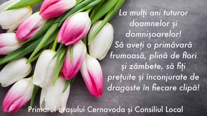 Primarul din Cernavodă, urări de 8 Martie