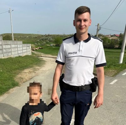 Copil de 6 ani din Cuza Vodă, găsit de un polițist constănțean, după ce a dispărut de acasă