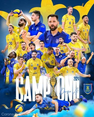 Volei masculin: Corona Braşov a devenit în premieră campioană naţională