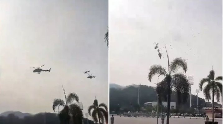 Zece militari au murit, după ce 2 elicoptere ale marinei din Malaezia s-au ciocnit în zbor. Video