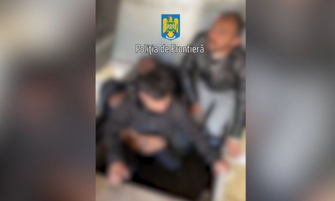 Șase migranți au încercat să intre ilegal în țară, ascunși într-o utilitară. Video