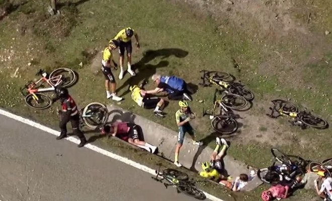Ciclism: Etapa a 4-a a Turului Ţării Bascilor, neutralizată după un grav carambol