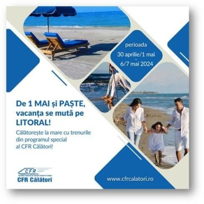 Se suplimentează trenuri în minivacanța de 1 Mai și Paște