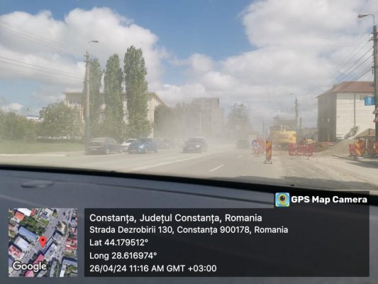 Două firme de construcţii, amendate cu 30.000 de lei de Garda de Mediu, din cauza prafului din zona Școlii 23