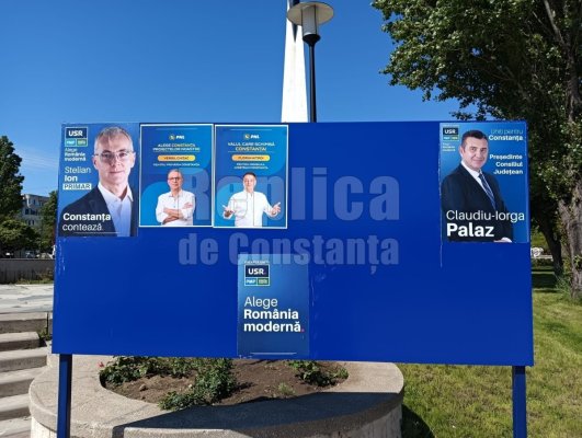 Primăria Constanța a suplimentat panourile stradale electorale pentru alegerile din 9 iunie