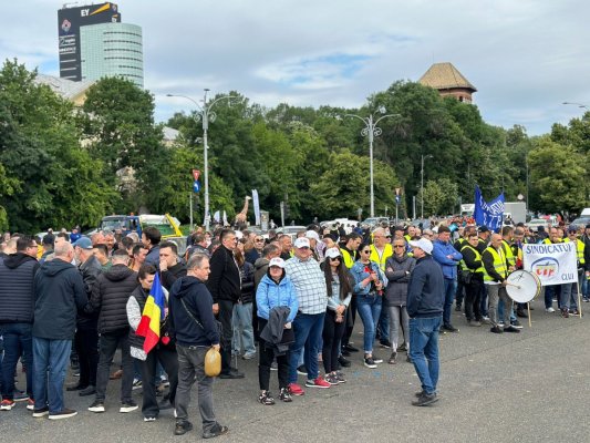 Miting în faţa Guvernului, organizat de Blocul Naţional Sindical! Video