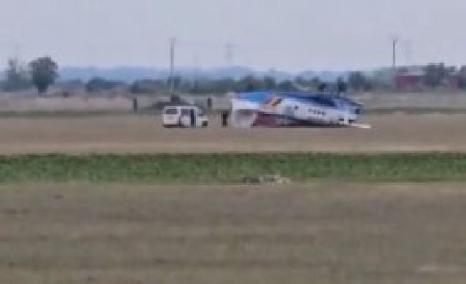 Un avion de mici dimensiuni s-a prăbușit la Buzău