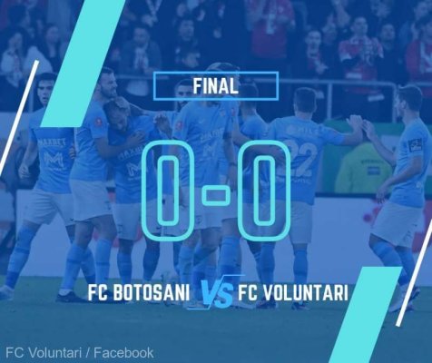 FC Botoşani - FC Voluntari 0-0, în faza play-out a Superligii