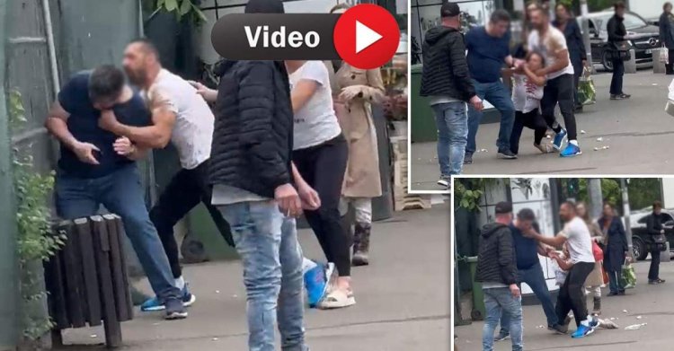 Bătaie ca-n filme! Doi bărbați și-au împărțit pumni în mijlocul străzii. Video