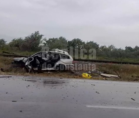 Impact grav între o mașină și o cisternă, aproape de Năvodari: șoferul autoturismului, care era inspector ANAF,  a murit! Video