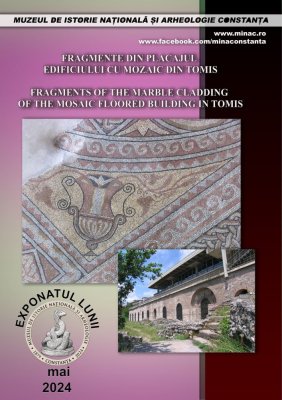 Fragmente din placajul Edificiului cu mozaic din Tomis, expuse la Muzeul de Istorie Națională și Arheologie Constanța