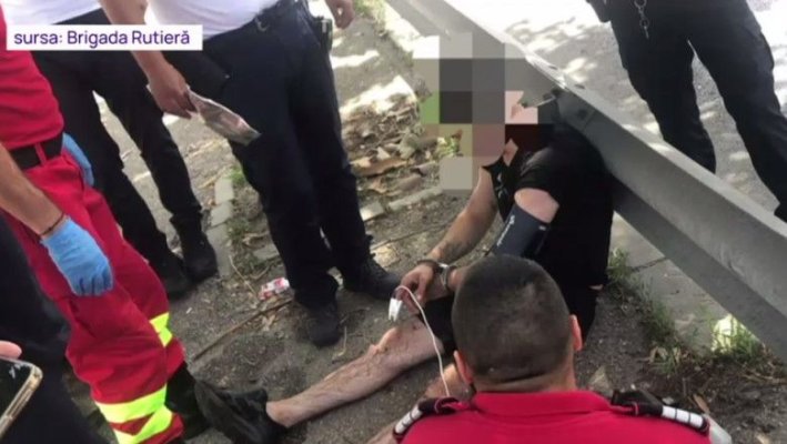 Tras pe dreapta, un șofer beat a coborât din mașină și s-a aruncat în Dâmbovița ca să scape de polițiști  