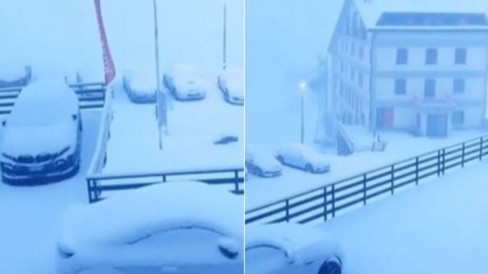 În Italia a nins abundent, în plină vară