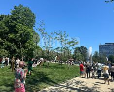 Buluc de oameni la inaugurarea parcului de la Gară! Video