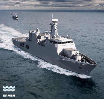 Nava Hunain, construită în Galați, a fost predată Marinei Militare din Pakistan