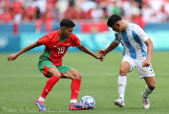 JO 2024: Argentina a smuls egalul împotriva Marocului cu un gol înscris în minutul 90+16