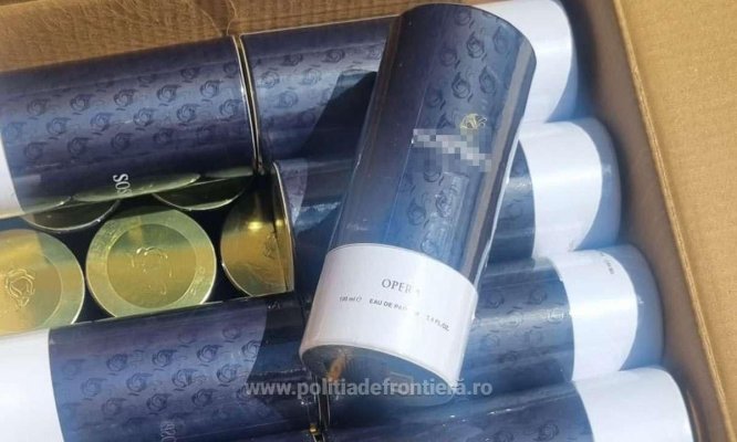 Peste 2.000 de parfumuri susceptibile a fi contrafăcute confiscate de poliţiştii de frontieră în PTF Giurgiu-Ruse