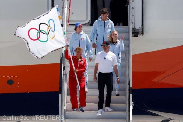 JO 2024: Drapelul olimpic a sosit la Los Angeles