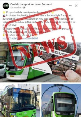 STB avertizează asupra unui mesaj fals în care este promovat un nou card Activ