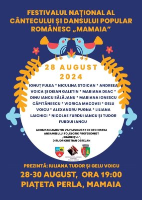 Se organizează Festivalul Național al Cântecului și Dansului Popular Românesc „Mamaia”