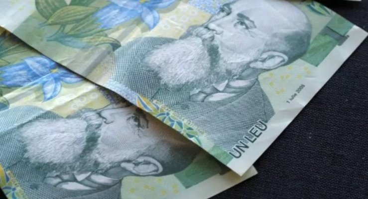 Leul a scăzut faţă de dolarul american, dar s-a apreciat uşor în raport cu euro