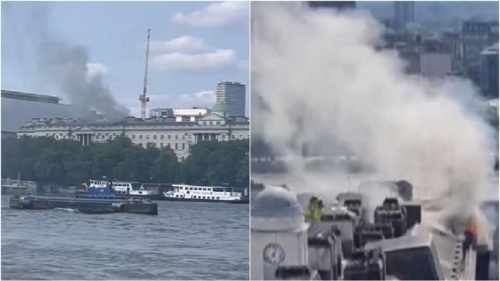 Incendiu de proporții la Londra. Arde o clădire veche de aproape jumătate de secol. Video