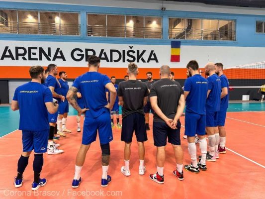 Volei masculin: Corona Braşov, victorioasă în deplasare în primul tur al Ligii Campionilor