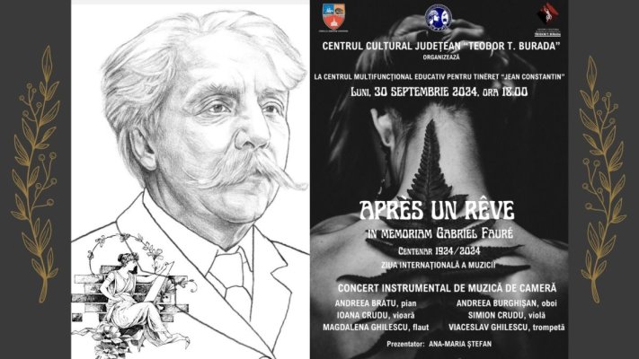 Centrul Cultural Județean „Teodor T. Burada” organizează Concert Instrumental de Muzică de Cameră 