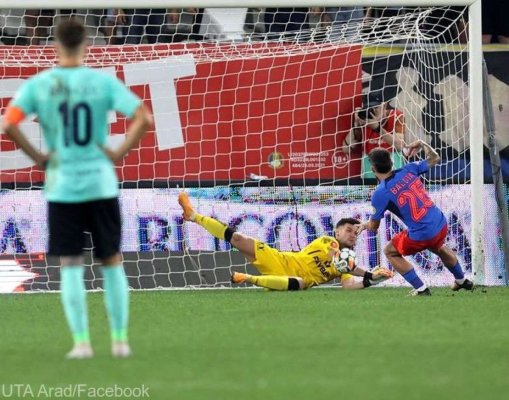 FCSB a învins-o pe UTA Arad cu scorul de 2-0, în Superligă
