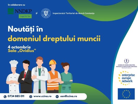 CCINA organizează seminarul „Noutăți în domeniul dreptului muncii”