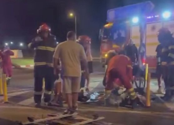 Accident rutier grav, în sensul giratoriu de la Agigea. Video