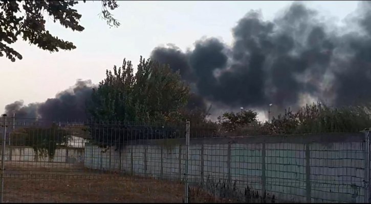 Incendiu major lângă București. Autoritățile au trimis mesaj Ro-Alert! Video