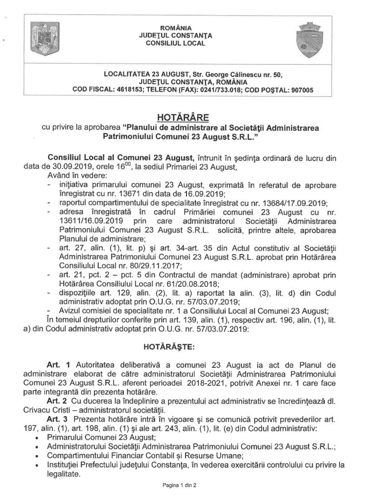 Comuna 23 August isi baga in faliment firma de la spatii verzi. seful si-a tras vila din salariul minim pe economie Comuna 23 August isi baga in faliment firma de la spatii verzi. seful si-a tras vila din salariul minim pe economie