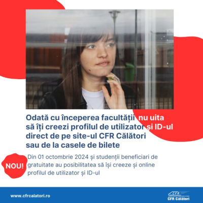 CFR: Facilitățile acordate studenților la călătoria cu trenul