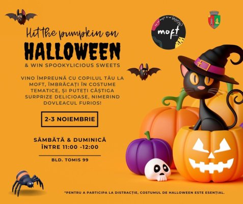 Petrecere de Halloween în centrul orașului. Vezi când se desfășoară și ce activități se vor organiza