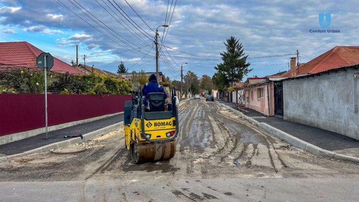 Încă o stradă din cartierul Palas este reabilitată. Traficul rutier este restricționat total