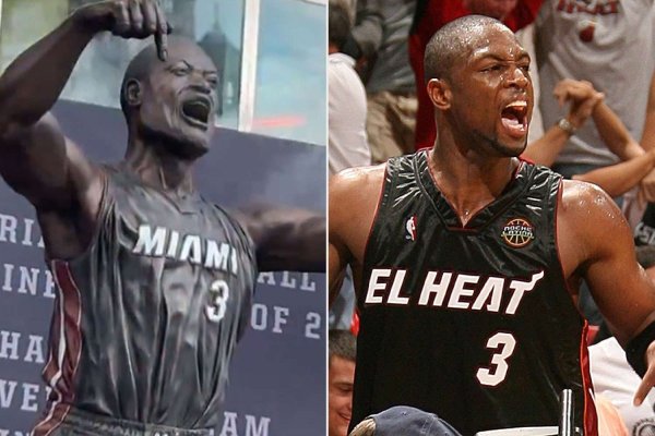 Baschet: NBA - Miami Heat a dezvelit o statuie în onoarea lui Dwyane Wade