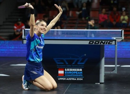 Tenis de masă: Bernadette Szocs, medaliată cu argint la dublu feminin la Europenele de la Linz