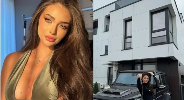 Imagini cu noua casă a Andreei Bostănică. La doar 20 de ani și-a cumpărat vilă de lux în Pipera