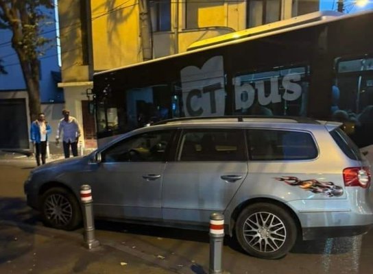 Campionul parcărilor din Constanța sau cum să blochezi un autobuz! Video