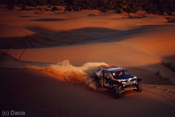 Auto: Sebastien Loeb (Dacia Sandrider), pe primul loc în etapa a treia a Raliului Marocului