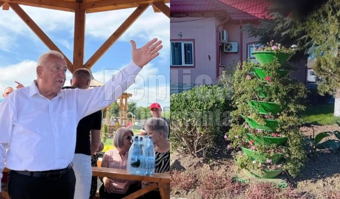 Primarul de la Lumina, Dumitru Chiru, se încurcă în… mușcate, că tot vine iarna